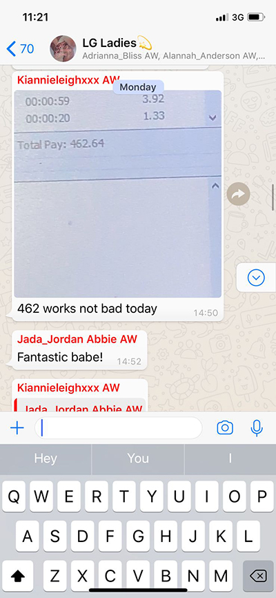 Webcam model testimonial