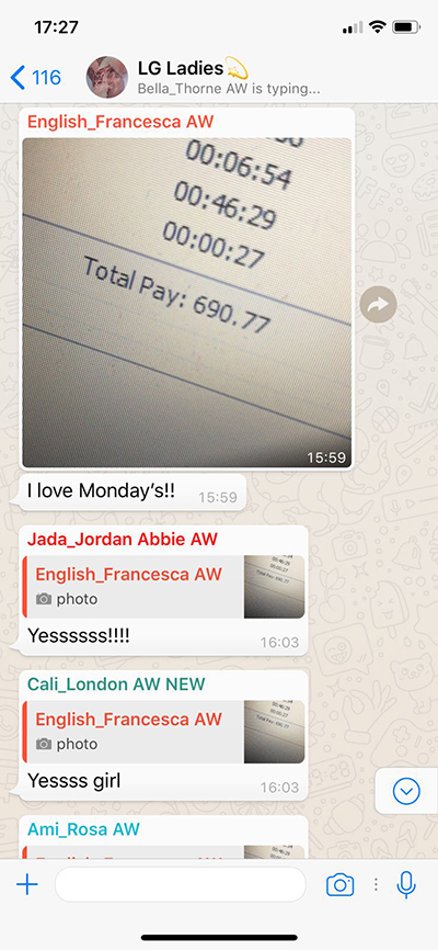 Webcam model testimonial