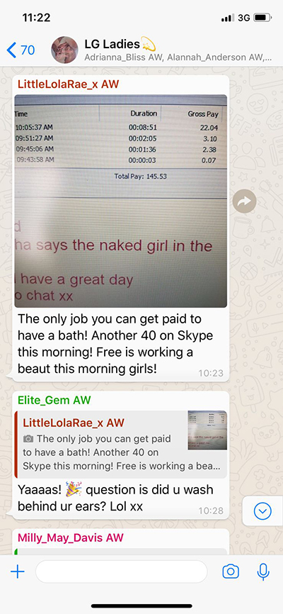 Webcam model testimonial